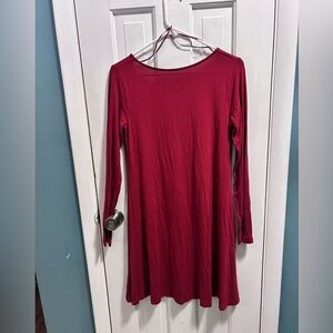 Old Navy Rich Red Long Sleeve Top/Dress